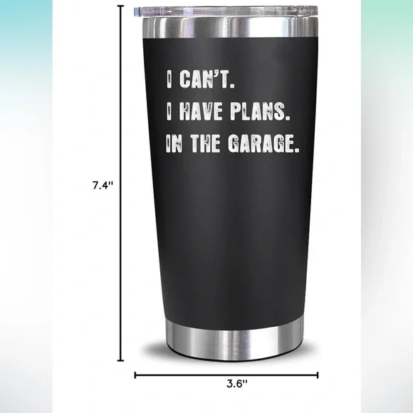 Guy Gifts Insulated Tumbler 20 oz “I can’t” - Picture 3 of 6